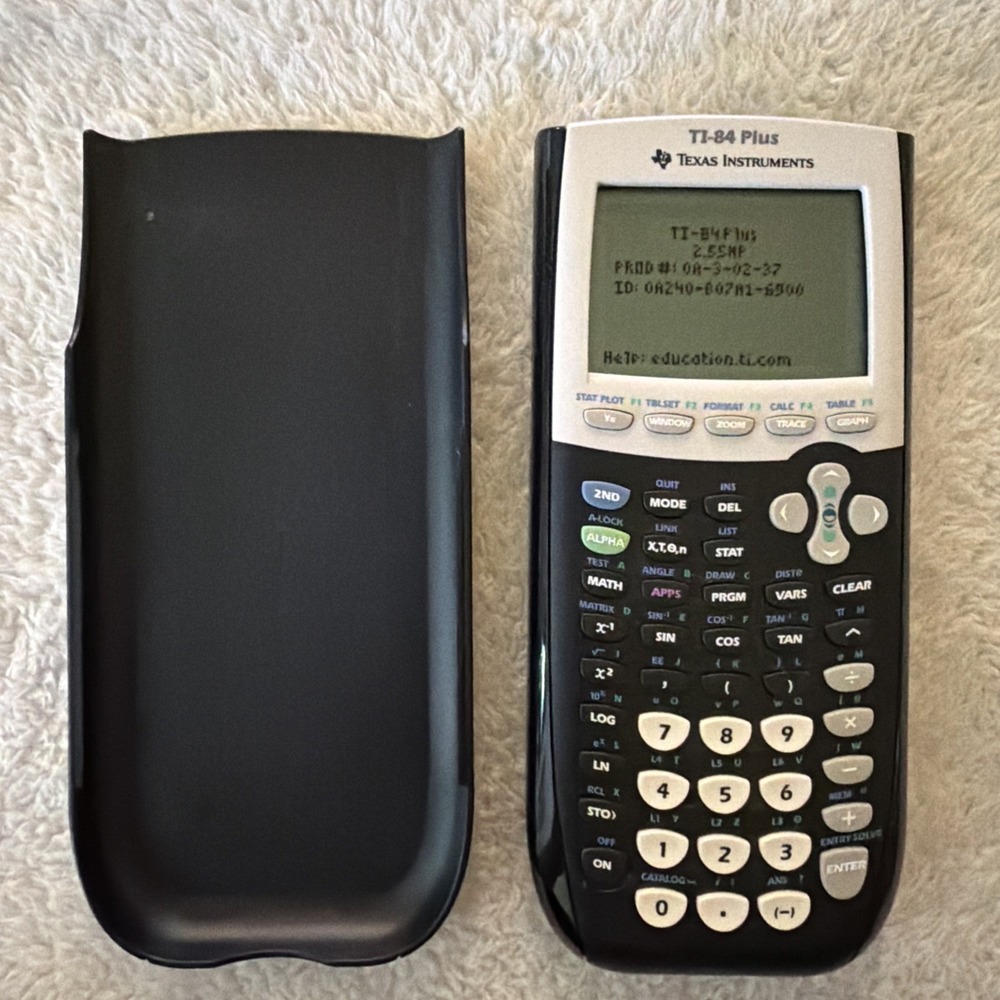 TI-84 Plus Graphing Calculator with Cover Tested Working PSAT SAT ACT NMSQT AP